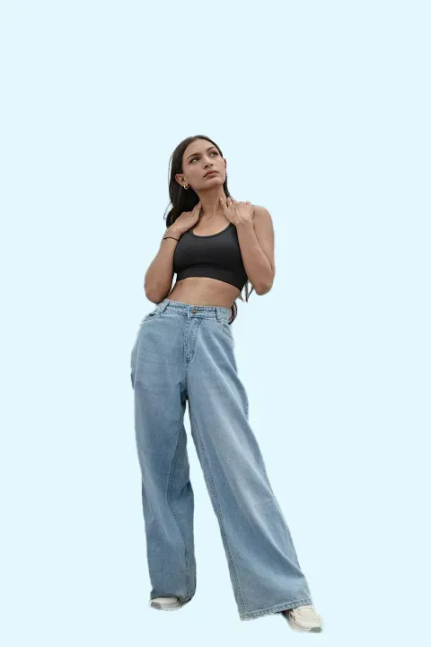 BLUE DIVA CUT JEANS